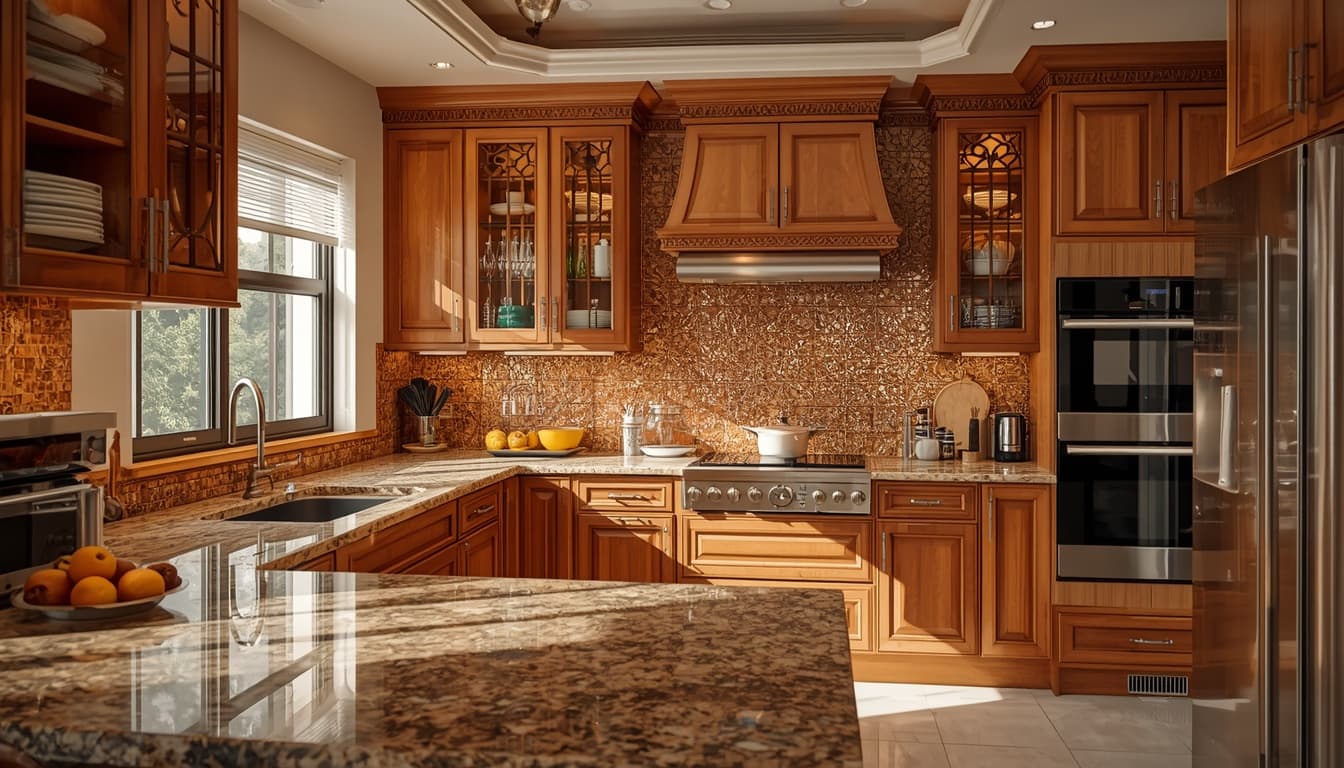 Modern Charcoal & Natural Wood Kitchen